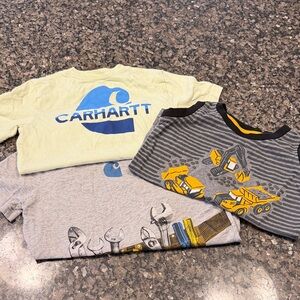 Carhartt Kids' Construction Tees - Yellow, Gray, Black